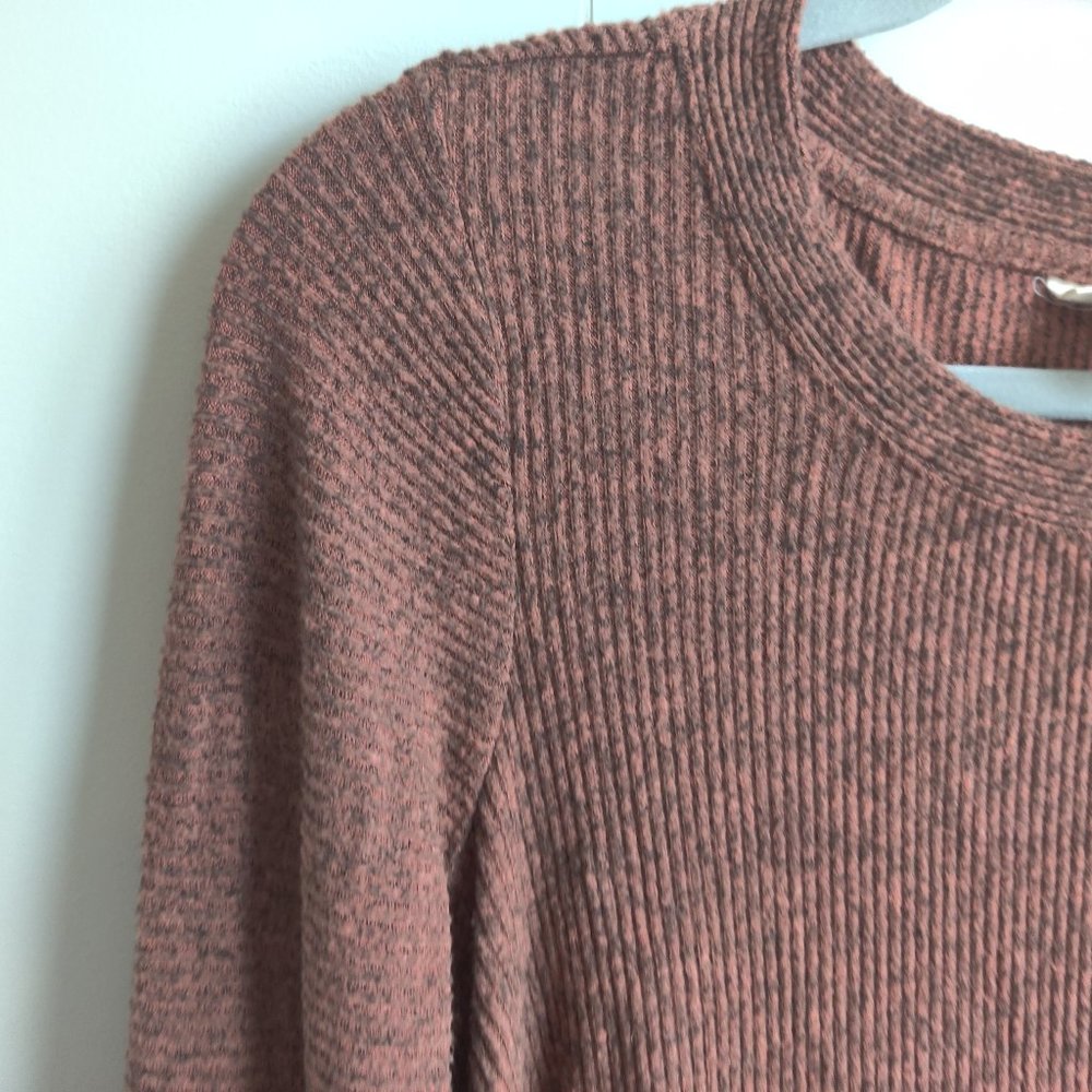 Mimi Maternity Ribbed Sweater Dress Rust Color Size M - Picture 2 of 5